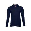 Рубашка-поло мужская BERN, д/р, тёмно-синий, 2XL, 100% хлопок, плотность 210 г/м2 (Изображение 1)