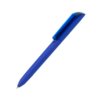 Ручка шариковая FLOW PURE, синий корпус/прозрачный клип, покрытие soft touch, пластик (Изображение 1)