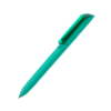 Ручка шариковая FLOW PURE, корпус цвета морской волны/прозрачный клип, покрытие soft touch, пластик (Изображение 1)