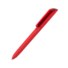 Ручка шариковая FLOW PURE, красный корпус/прозрачный клип, покрытие soft touch, пластик (Изображение 1)