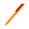 Ручка шариковая FLOW PURE, оранжевый корпус/прозрачный клип, покрытие soft touch, пластик (Изображение 1)