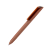 Ручка шариковая FLOW PURE, коричневый корпус/прозрачный клип, покрытие soft touch, пластик (Изображение 1)