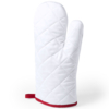 Прихватка-рукавица SILAX, белый с красным, полиэстер (Изображение 1)
