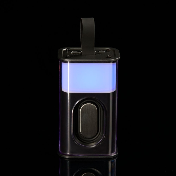 Bluetooth-колонка с подсветкой Groove, серая (Изображение 10)