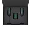 Подарочный набор свеча Enigma + 2 бокала для шампанского Emerald в черной коробке (Изображение 2)