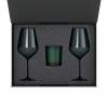 Подарочный набор свеча Enigma + 2 бокала для вина Emerald в черной коробке (Изображение 2)
