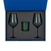 Подарочный набор свеча Enigma + 2 бокала для вина Emerald в синей коробке (Изображение 2)