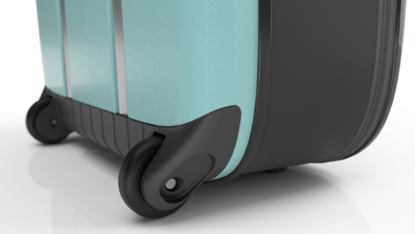 Чемодан складной Rollink Vega II 55x40x20 см, 2 колеса, бирюзовый (Изображение 10)