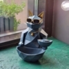 Статуэтка хранитель Кот фантазер, изумрудный (Изображение 1)