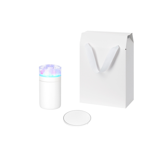 Подарочный набор Crystal, Auris, белый (увлажнитель воздуха, зарядное устройство) (Изображение 1)