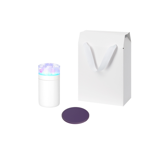 Подарочный набор Crystal, Auris, фиолетовый (увлажнитель воздуха, зарядное устройство) (Изображение 1)
