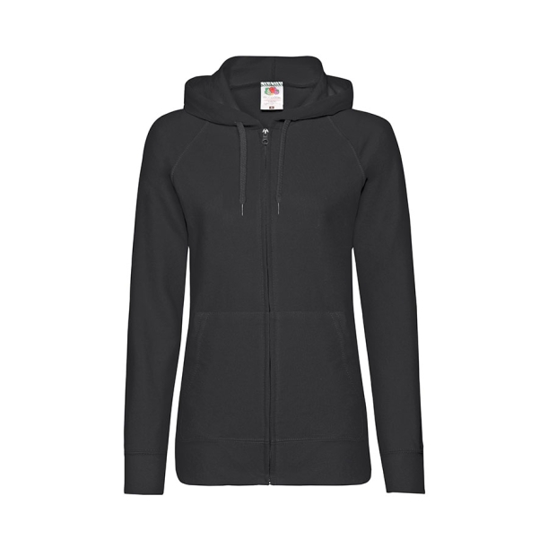Толстовка без начеса "Ladies Lightweight Hooded Sweat", черный, S, 80% х/б 20% полиэстер, 240 г/м2 (Изображение 1)
