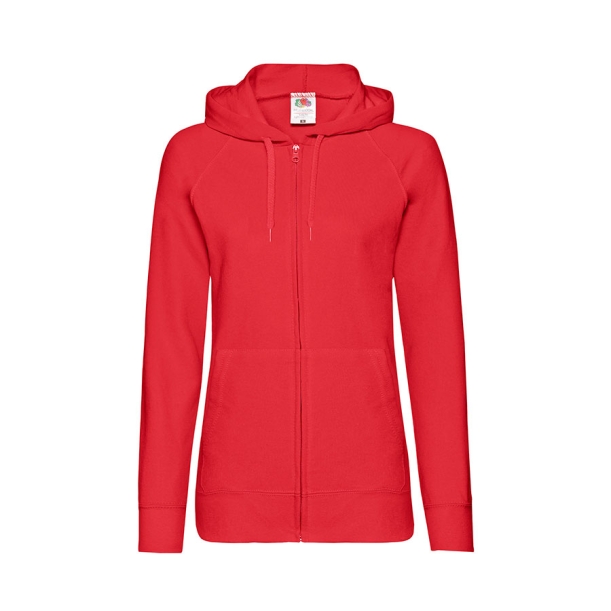 Толстовка без начеса "Ladies Lightweight Hooded Sweat", красный, S, 80% х/б 20% полиэстер, 240 г/м2 (Изображение 1)