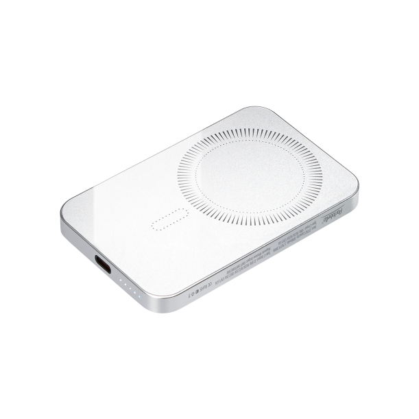 Внешний аккумулятор Artex PD 5000mAh с функцией беспроводной зарядки 15W, серебряный (Изображение 1)