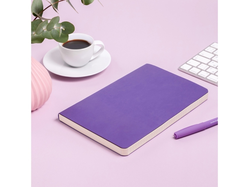 Ежедневник А5 недатированный Megapolis Velvet Flex, светло-фиолетовый (Р) (Изображение 11)