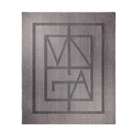 Плед VINGA Monogram из переработанного полиэстера GRS, 170x130 см