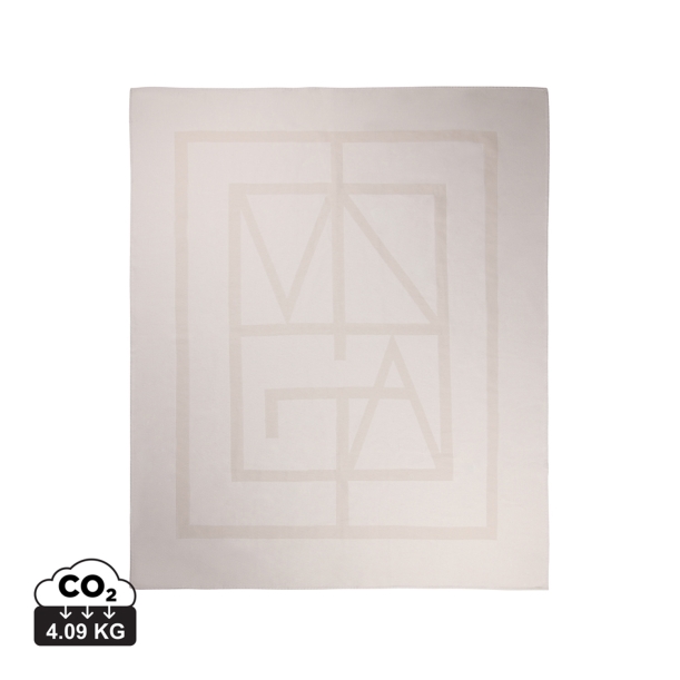 Плед VINGA Monogram из переработанного полиэстера GRS, 170x130 см (Изображение 8)