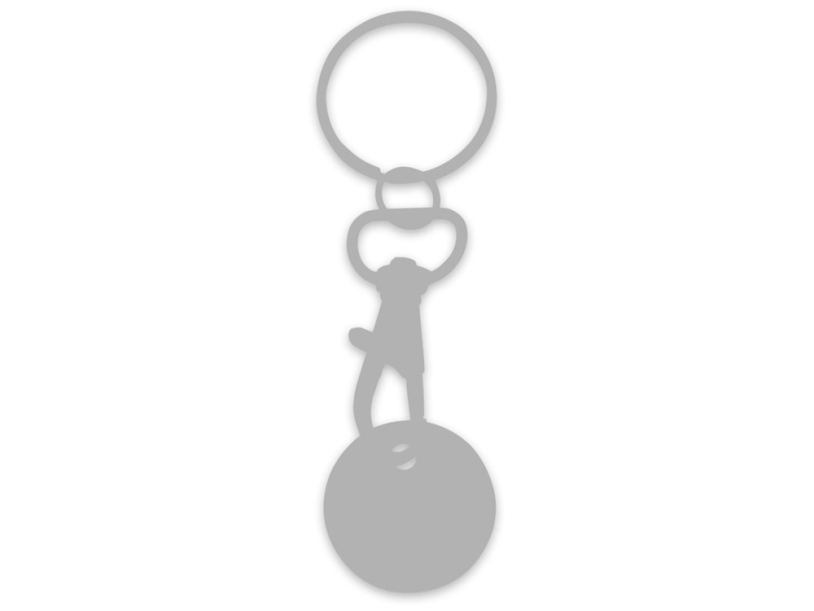 Брелок для ключей Rory с монеткой для тележки (оранжевый)  (Изображение 2)