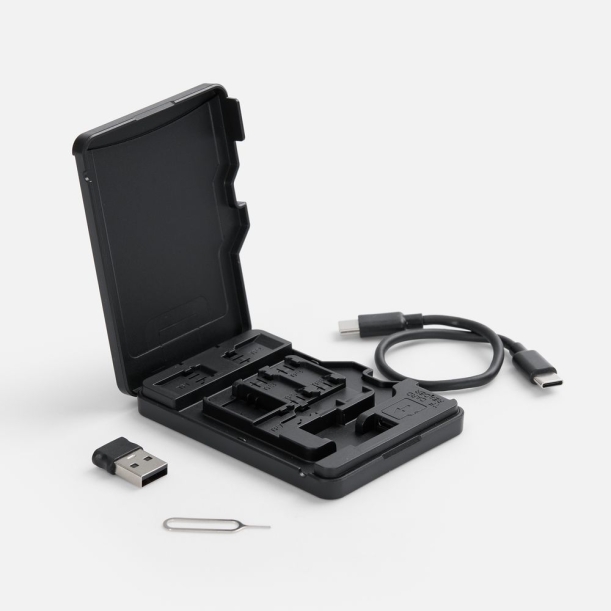 Футляр для карт памяти и SIM Multitask, черный (Изображение 3)