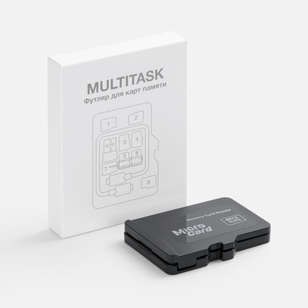 Футляр для карт памяти и SIM Multitask, черный (Изображение 8)
