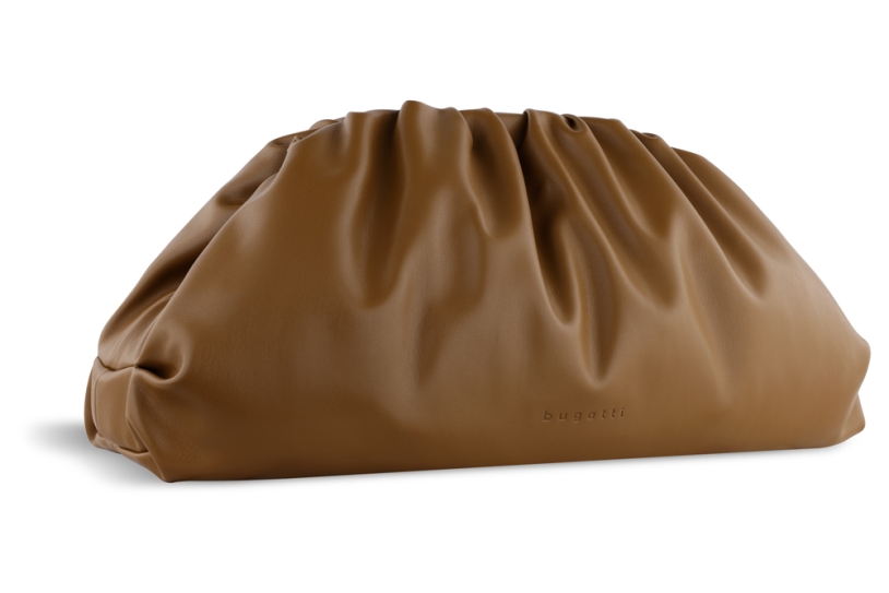 Сумка-пауч женская большая BUGATTI Mila, коньячная, полиуретан, 42 x 11 x 25 см (Изображение 1)