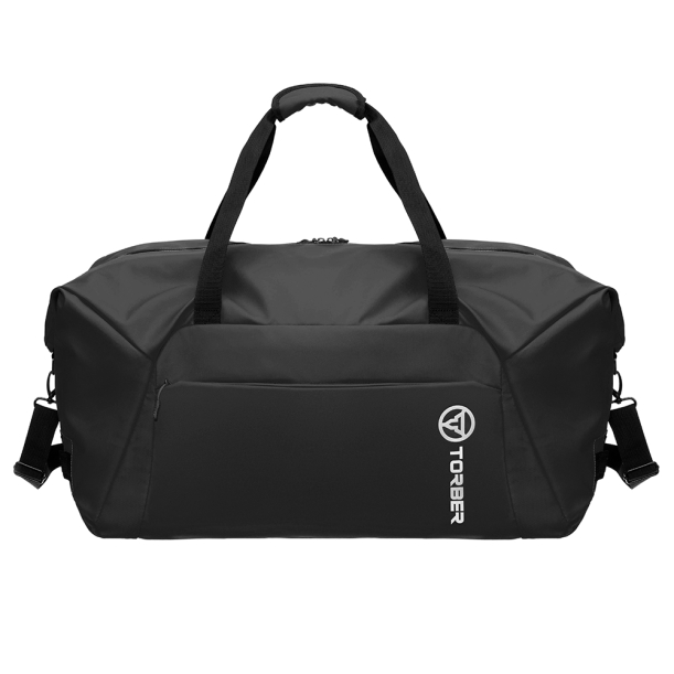 Сумка дорожная TORBER Mobi, чёрная, полиэстер 900D с PU покрытием, 65 х 37 х 34 см (Изображение 1)
