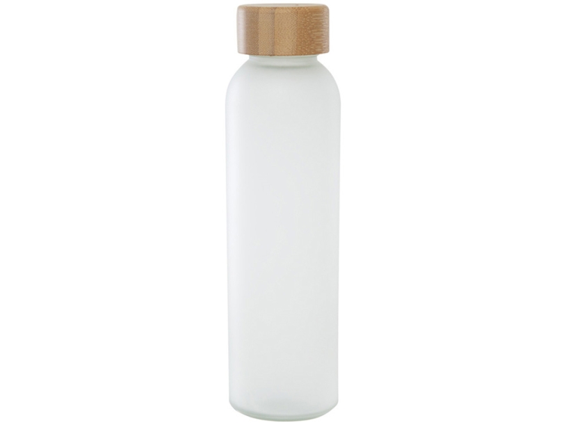 Стеклянная бутылка с бамбуковой крышкой Lume, 500мл (белый)  (Изображение 2)