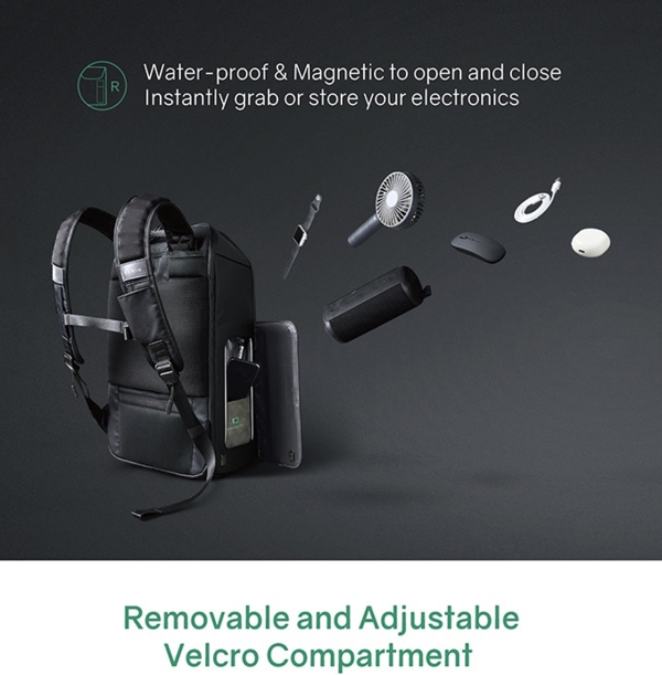 Рюкзак KORIN FlipPack 47х30х17 см, зеленый/черный (Изображение 16)