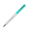 CLIPPER, ручка шариковая, бирюзовый/хром, металл, покрытие soft touch (Изображение 1)