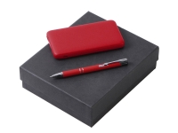 Подарочный набор Color it с металлической ручкой и повербанком (красный) 10000 mAh