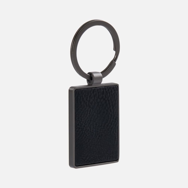Брелок Gun Metal Leather Rectangle, графитовый (Изображение 1)