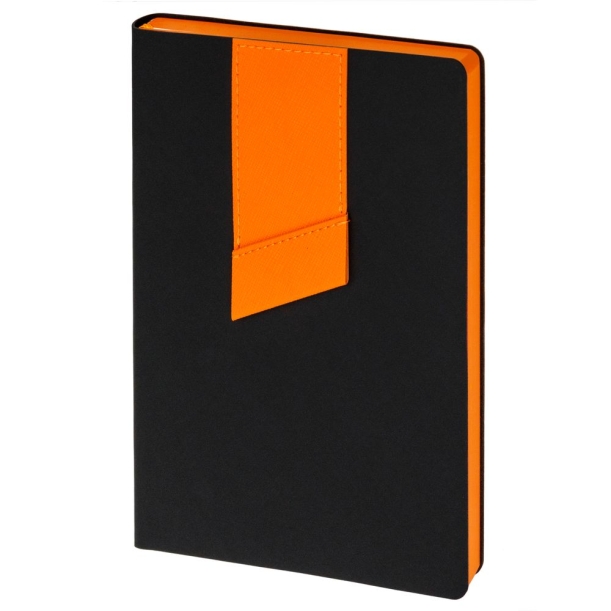 Ежедневник Bookmark, недатированный, черный с оранжевым (Изображение 1)