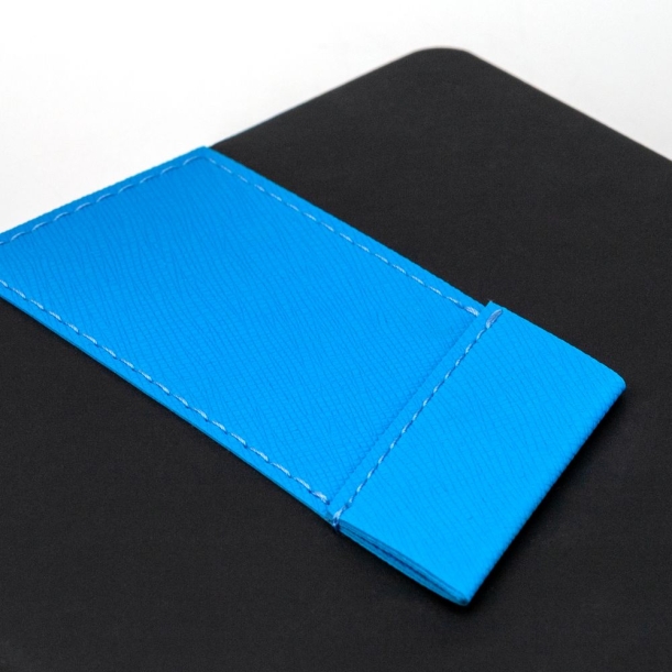 Ежедневник Bookmark, недатированный, черный с голубым (Изображение 3)