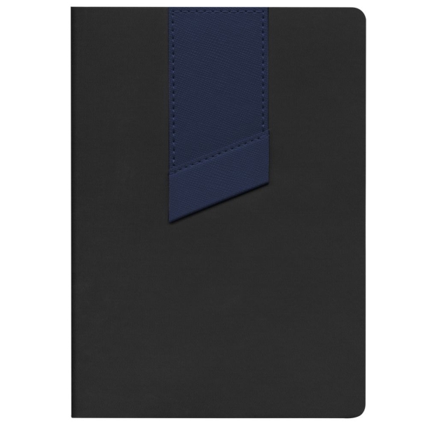 Ежедневник Bookmark, недатированный, черный с синим (Изображение 2)