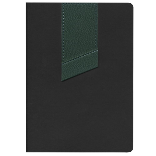 Ежедневник Bookmark, недатированный, черный с зеленым (Изображение 2)