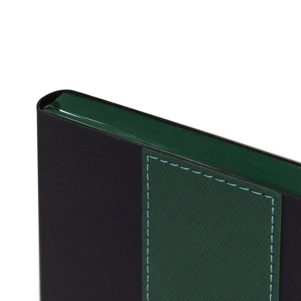 Ежедневник Bookmark, недатированный, черный с зеленым (Изображение 6)