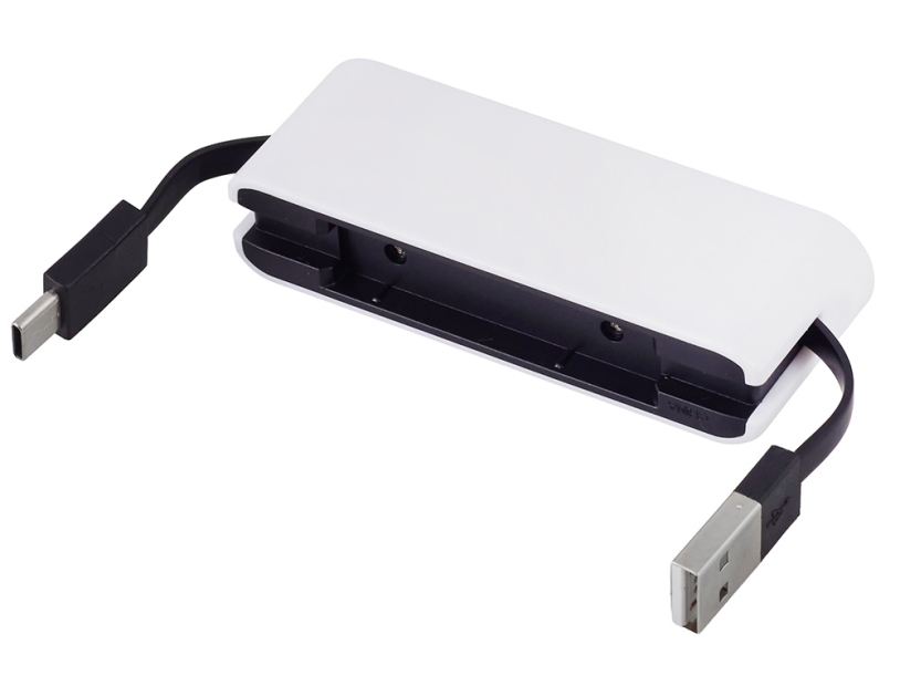 USB-хаб Hubix с коннектором 2-в-1 USB-C и USB-A, 2.0, белый (Изображение 3)