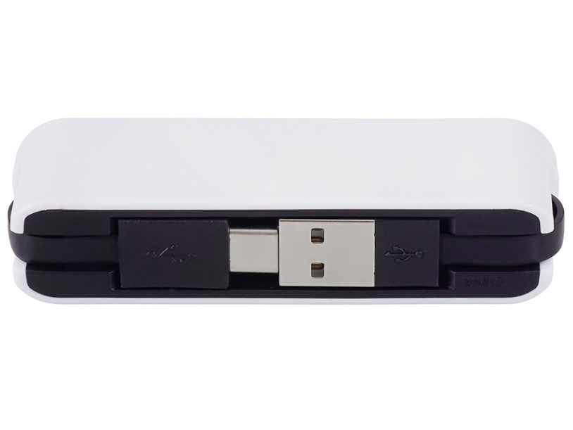 USB-хаб Hubix с коннектором 2-в-1 USB-C и USB-A, 2.0, белый (Изображение 5)