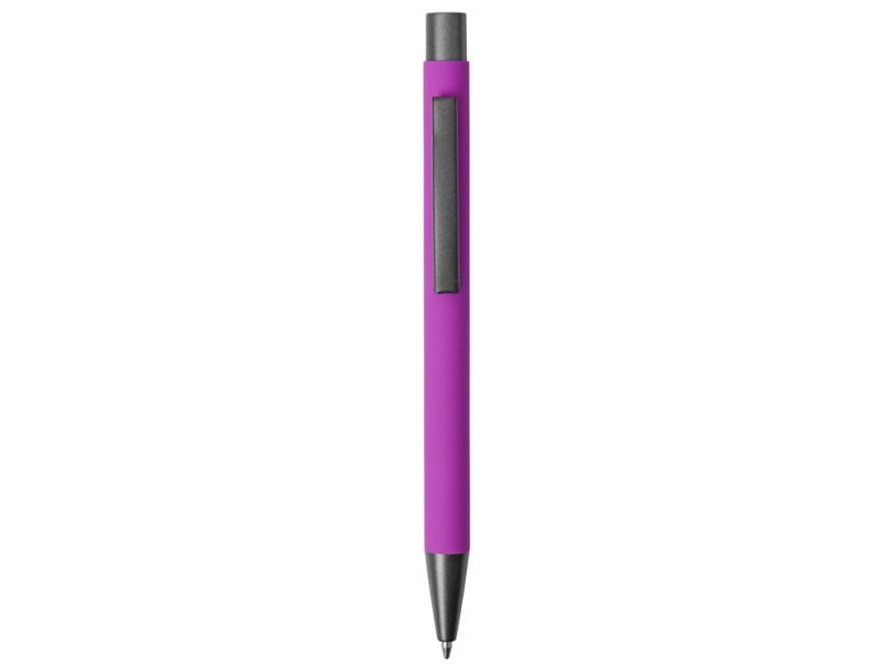 Ручка металлическая soft-touch шариковая Tender (фиолетовый/серый)  (Изображение 2)