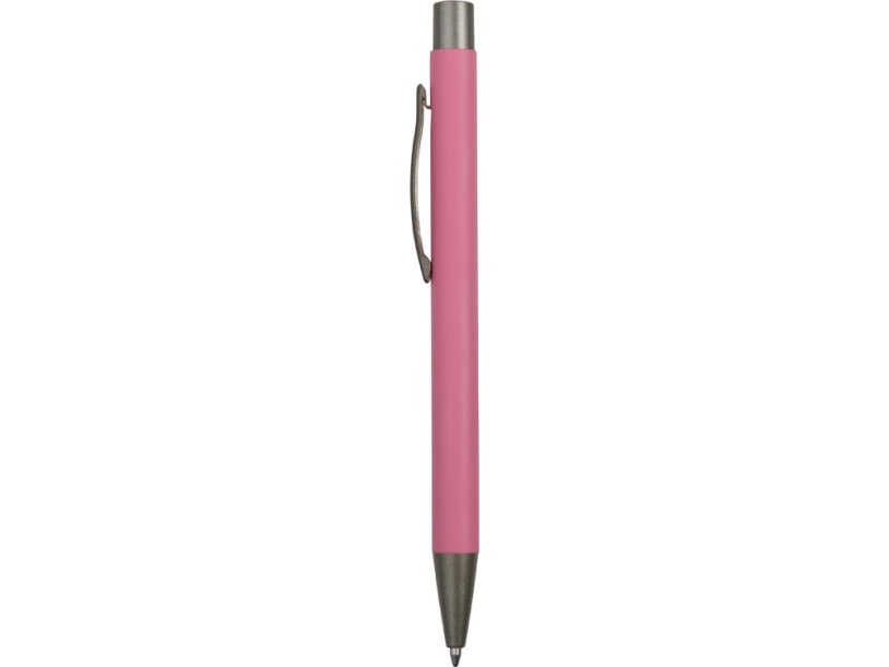 Ручка металлическая soft-touch шариковая Tender (фуксия/серый)  (Изображение 3)