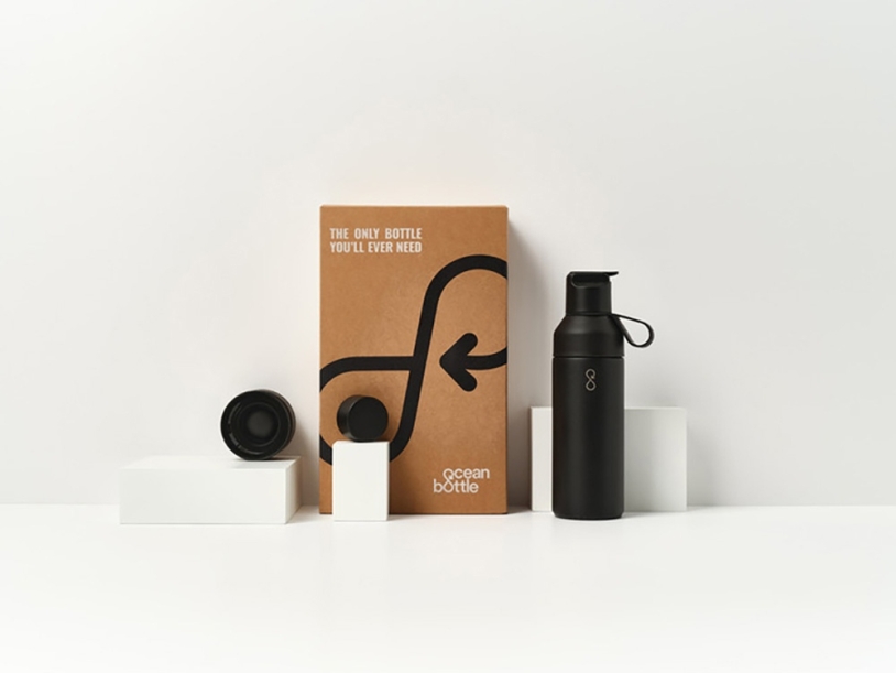 Подарочный набор Ocean Bottle 3-в-1 объемом 500 мл - Obsidian Black (Изображение 4)