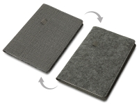 Двустороннее портфолио из рпет-фетра и искусственной кожи Felt, серый