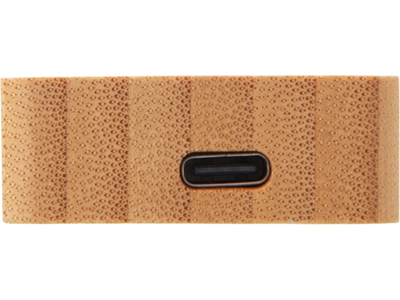 USB хаб с подсветкой лого Reedia S5, 3*USB, 1*Type C, бамбук, черный (Изображение 7)