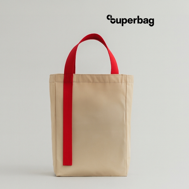 Шоппер Superbag Pack (M) (неокрашенный с красным) (Изображение 1)