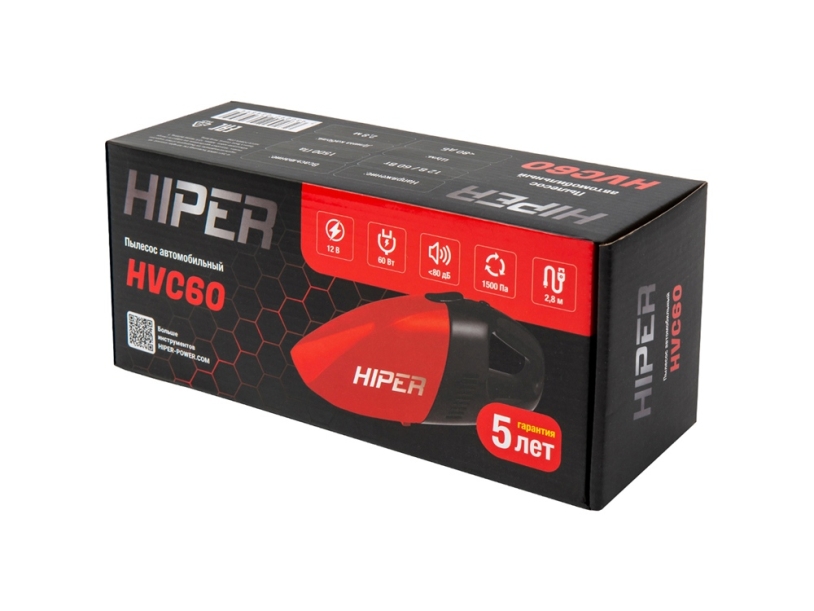 Пылесос автомобильный HIPER HVC60 (Р) (Изображение 13)