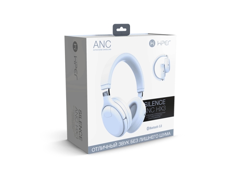 Беспроводные наушники HIPER SILENCE ANC HX3, белый (Р) (Изображение 4)
