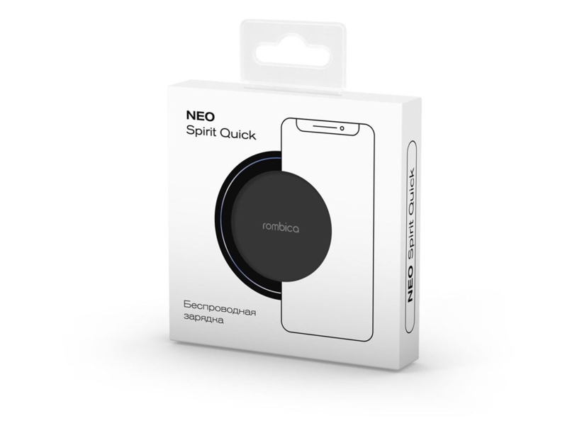 Беспроводное зарядное устройство Rombica NEO Spirit Quick Black (Р) (Изображение 5)