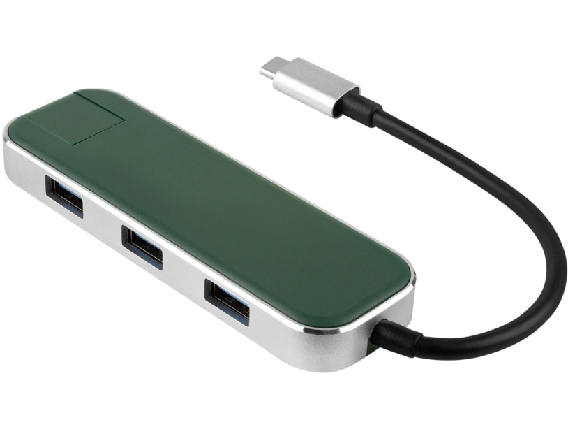 Хаб USB Rombica Type-C Chronos Green (Р) (Изображение 1)