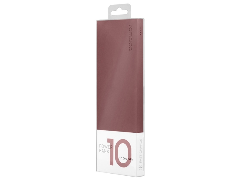 Внешний аккумулятор Rombica NEO ARIA Claret, 10000 мАч, Soft-touch, PD, QCharge, Type-C, бордовый (Р) (Изображение 4)