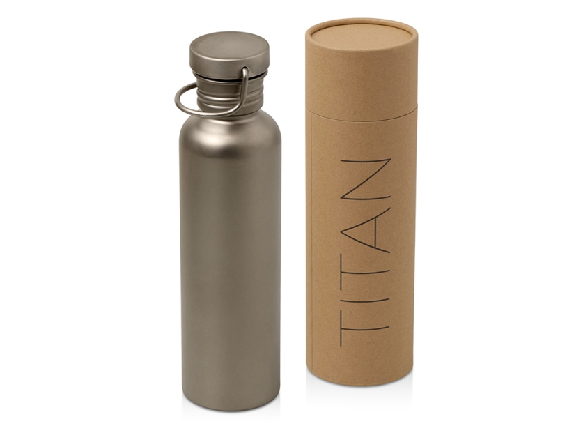 Бутылка для воды из титана Titan, 750ml, темно-серый (Изображение 1)